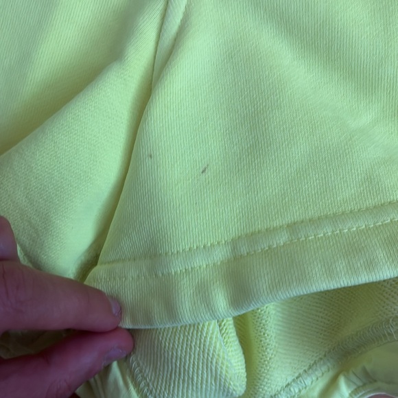Lululemon inner Glow High rise neon yellow sweat pant shorts - Picture 5 of 10